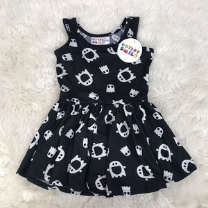 DOT DOT SMILE Baby Girl Ghost Halloween‎ Dress Costume Black White 6-12 Months